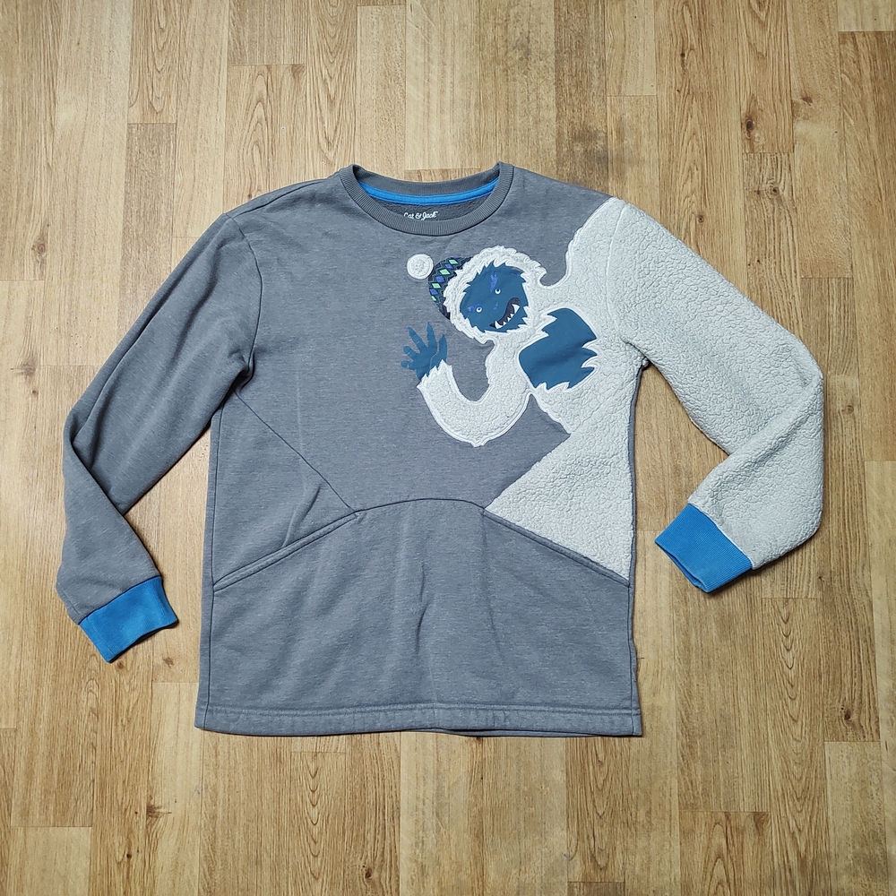 Cat & Jack Gray and Blue Fleece Sweatshirt